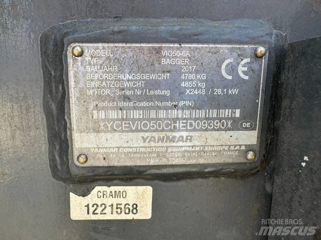 Yanmar ViO50-6A Mini ekskavatörler, 7 tona dek
