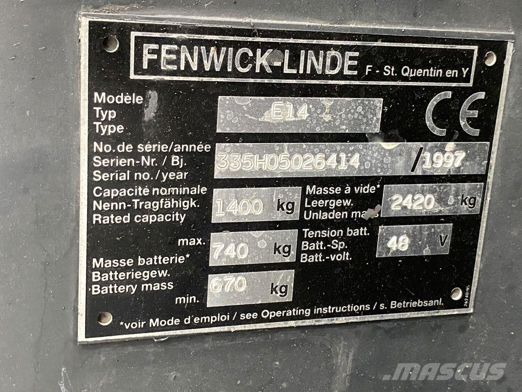 Linde E14 Elektrikli forkliftler