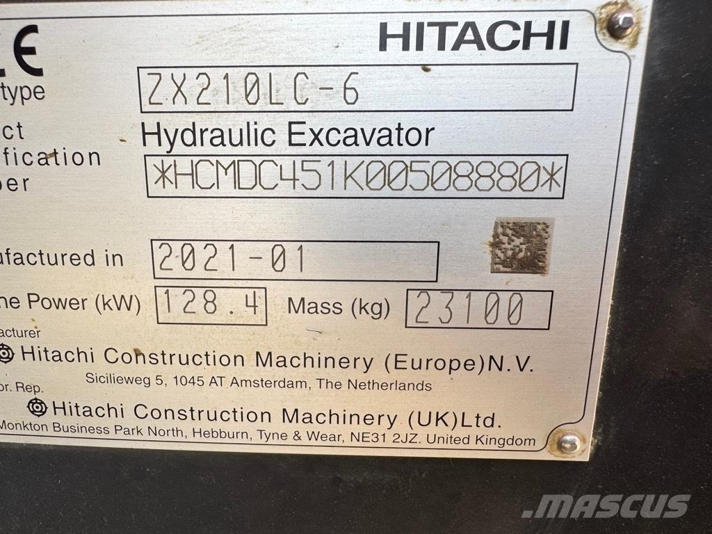 Hitachi ZX 210 LC-6 Paletli ekskavatörler