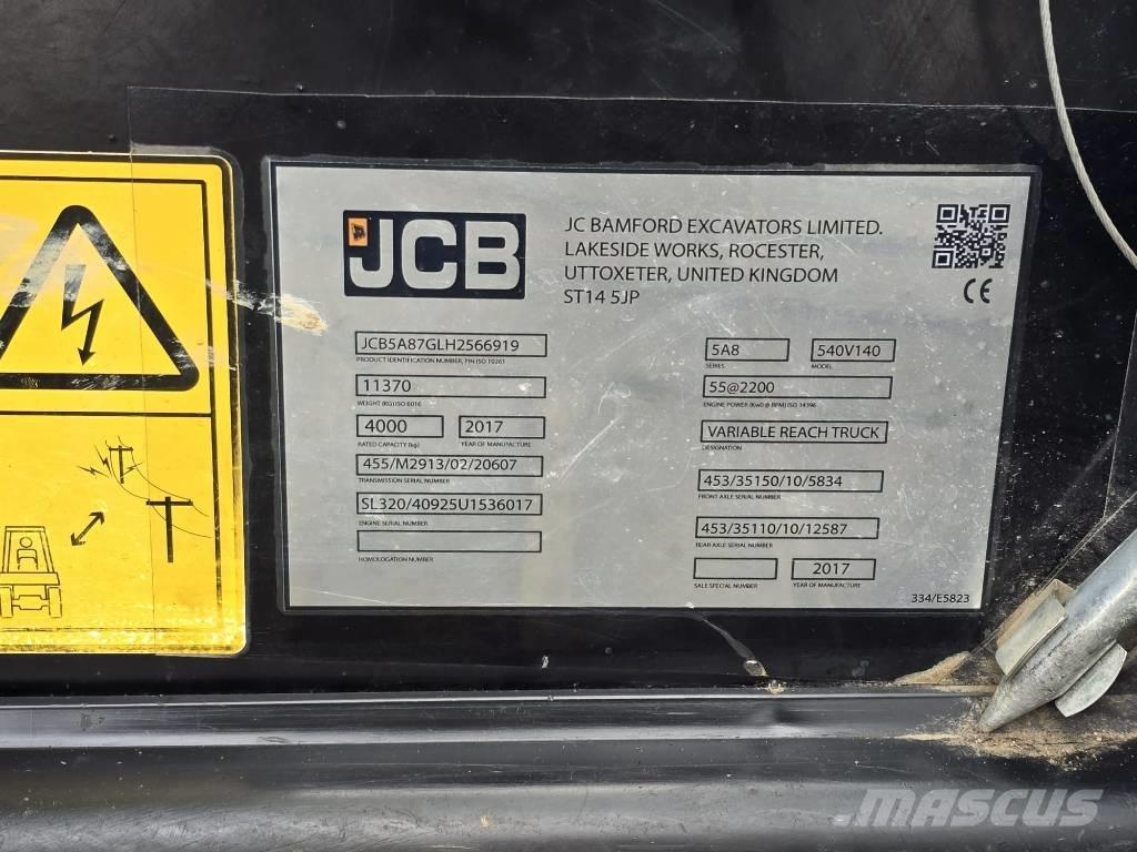 JCB 540-140 Teleskopik yükleyiciler