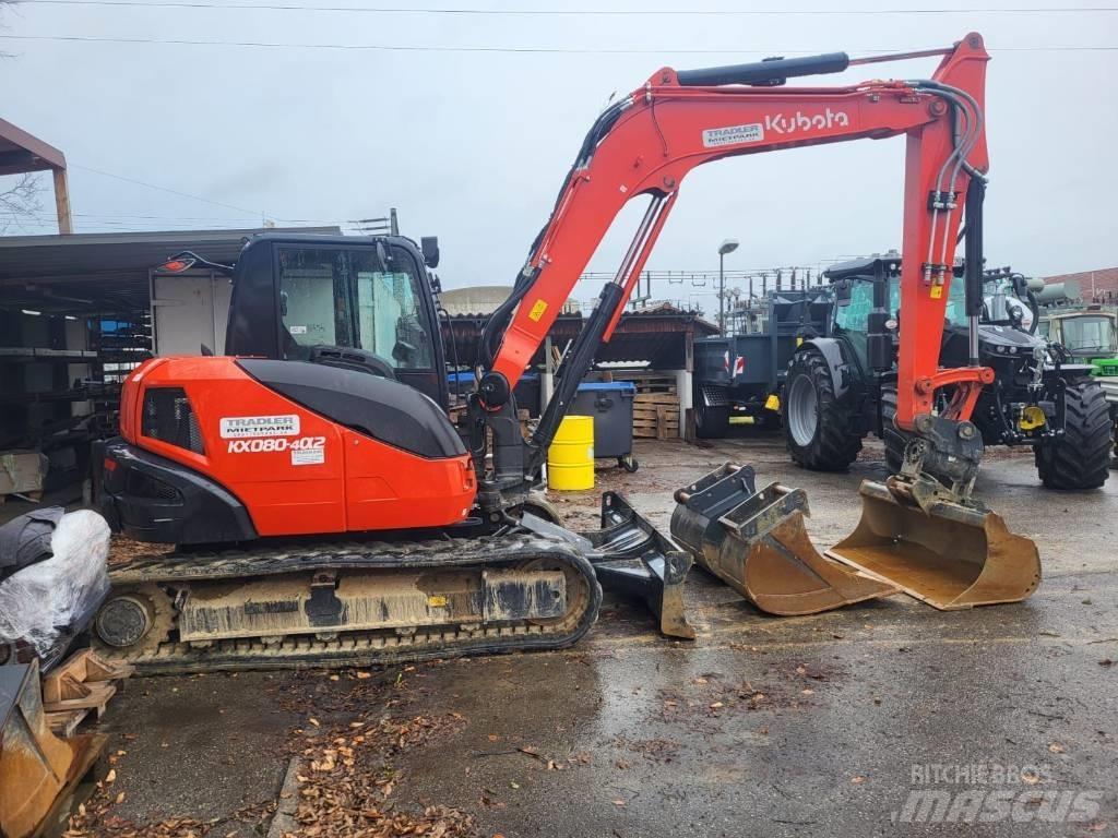 Kubota KX 080-4 Mini ekskavatörler, 7 tona dek
