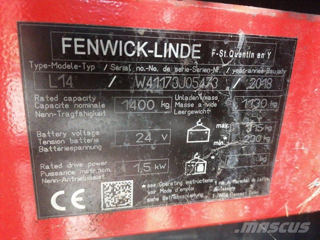 Linde L14 Yaya kumandali istif makinasi