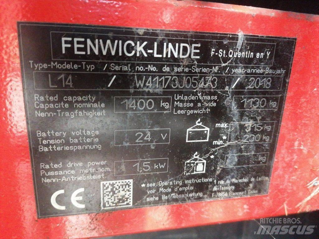 Linde L14 Yaya kumandali istif makinasi