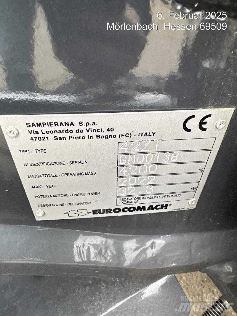 Eurocomach 42ZT Mini ekskavatörler, 7 tona dek