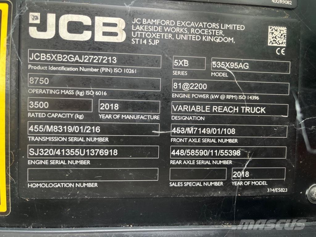 JCB 535-95 Agri Tarimsal teleskopik yükleyiciler