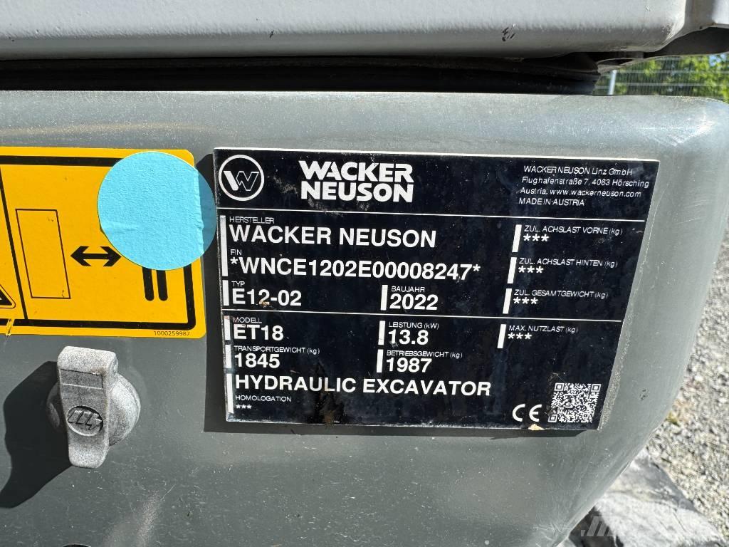 Wacker Neuson ET18 Paletli ekskavatörler