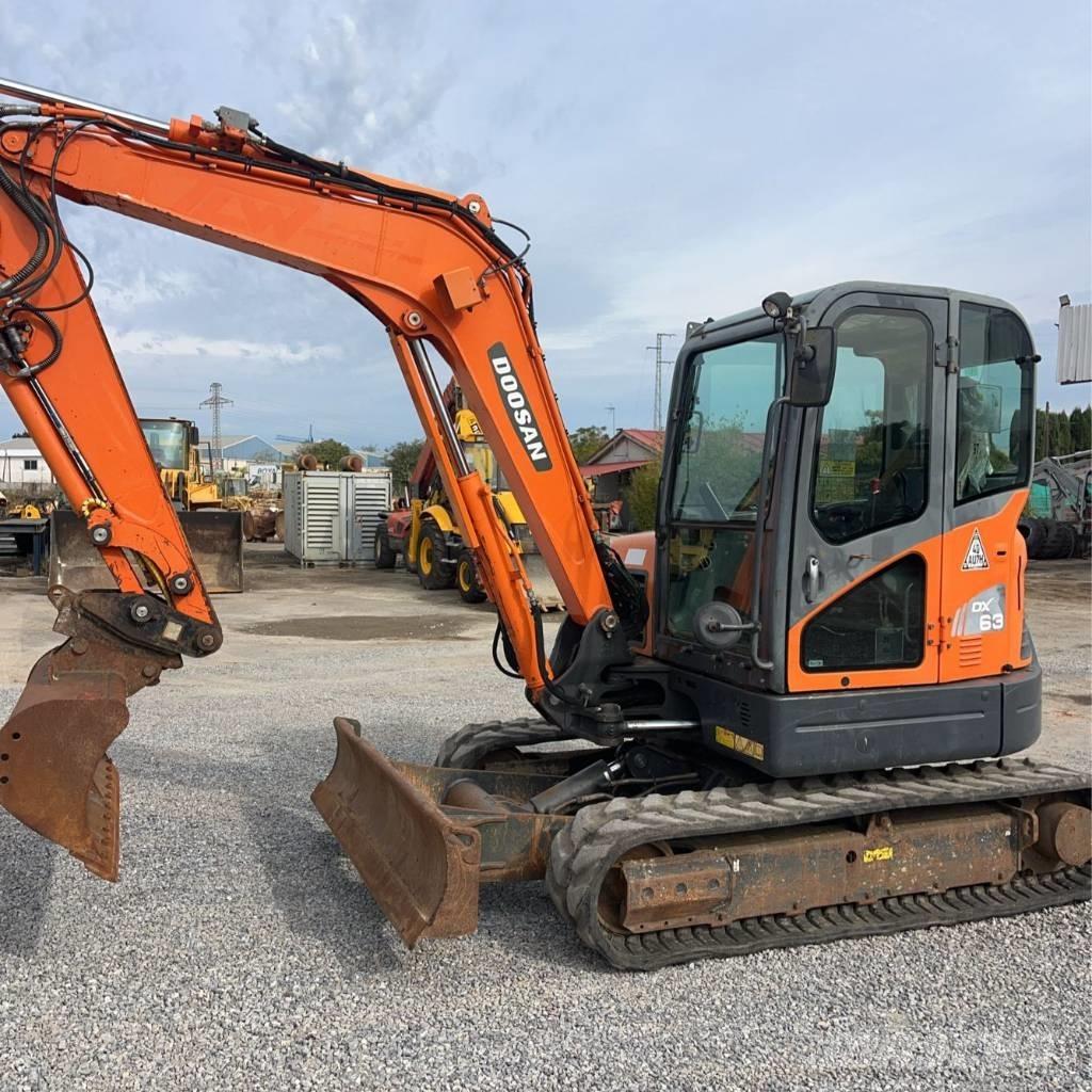 Doosan DX 63-3 Mini ekskavatörler, 7 tona dek