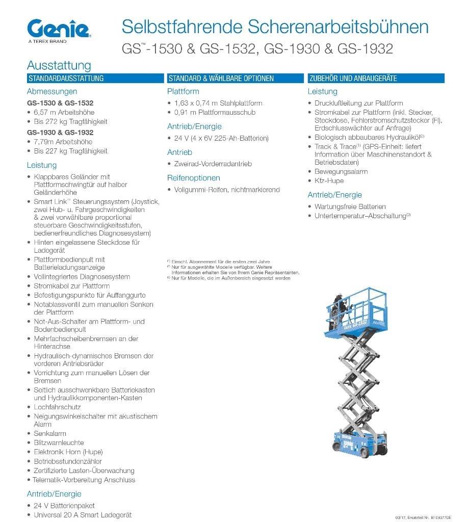 Genie GS1932e Makasli platformlar