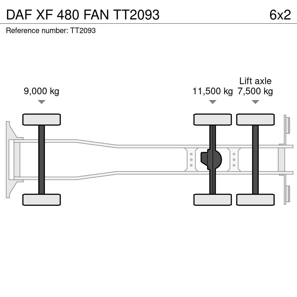 DAF XF 480 FAN Vinçli kamyonlar