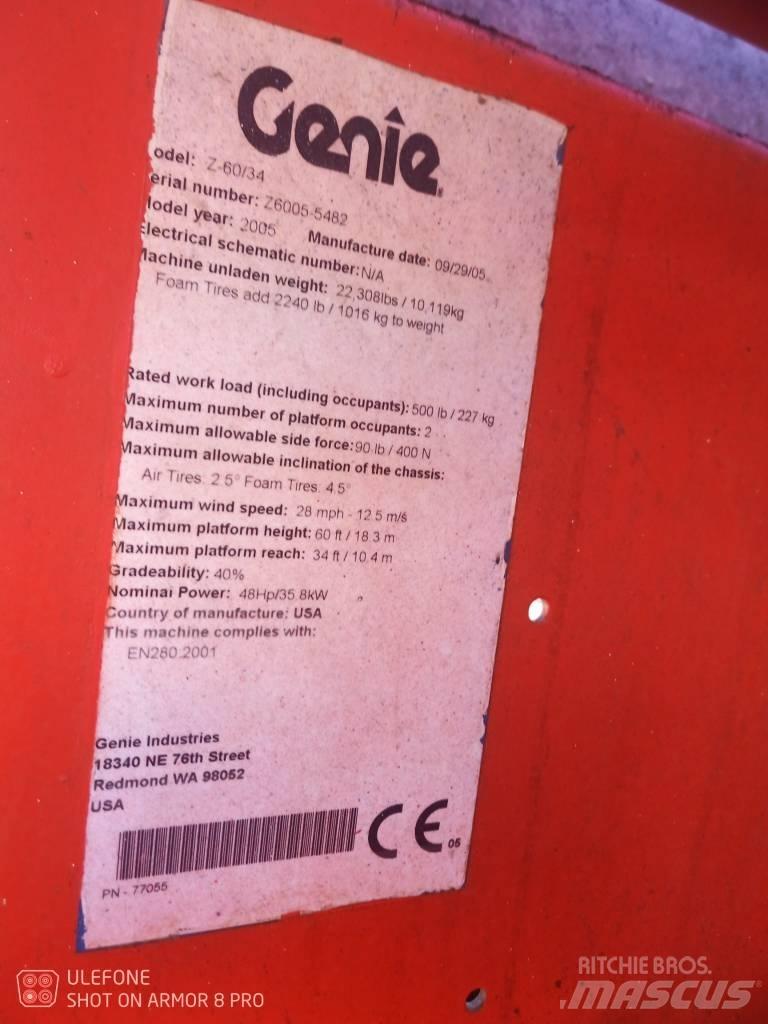 Genie Z 60/34 RT Körüklü personel platformları