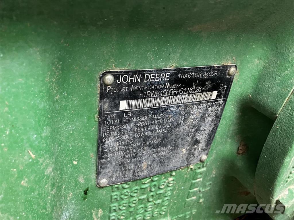 John Deere 8400R Traktörler