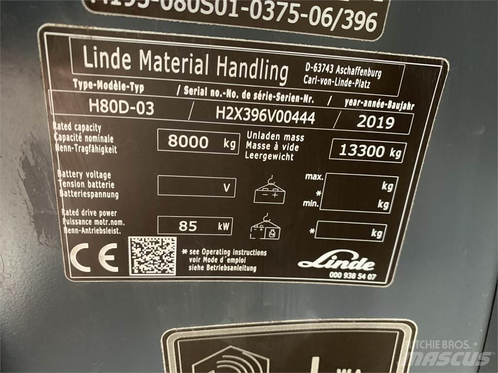 Linde H80D Dizel forkliftler