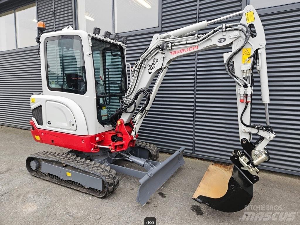 Takeuchi TB 225 Mini ekskavatörler, 7 tona dek
