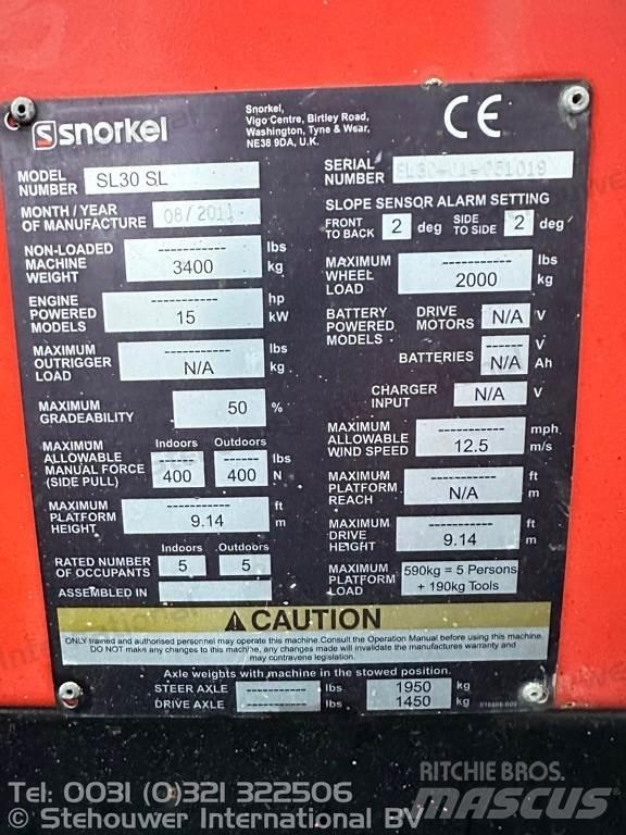 Snorkel SL30 SL Makasli platformlar