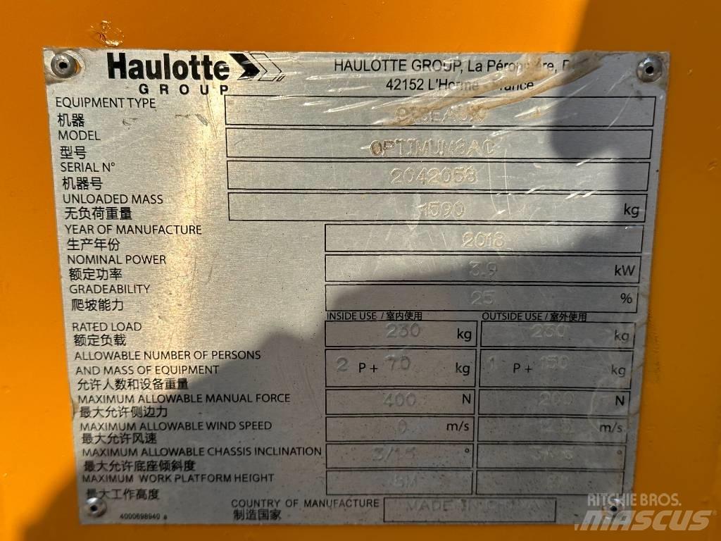 Haulotte OPTIMUM 8 Makasli platformlar