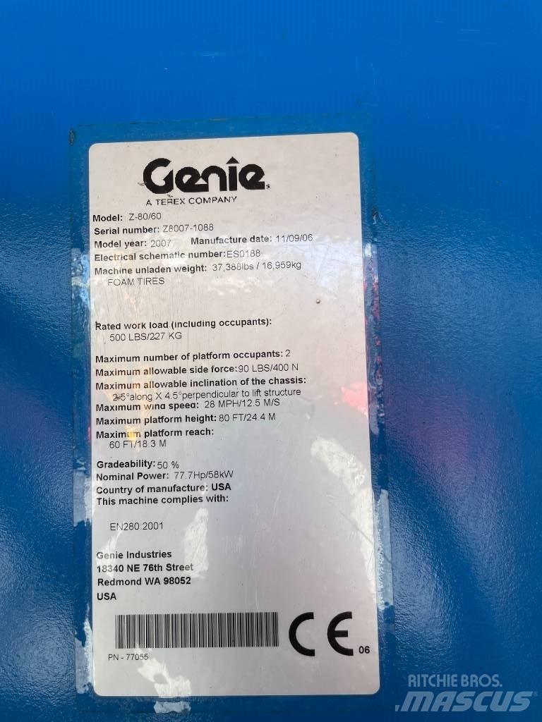 Genie Z 80/60 Körüklü personel platformları