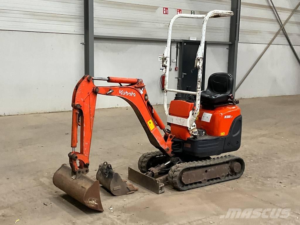 Kubota K 008-3 Mini ekskavatörler, 7 tona dek