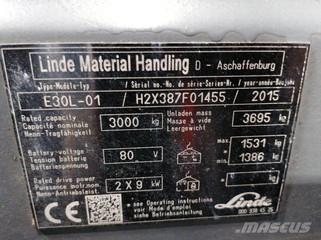 Linde E30L-01 Elektrikli forkliftler