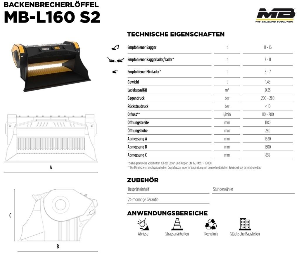 MB Crusher L 160 S2 Hidrolik kırıcılar