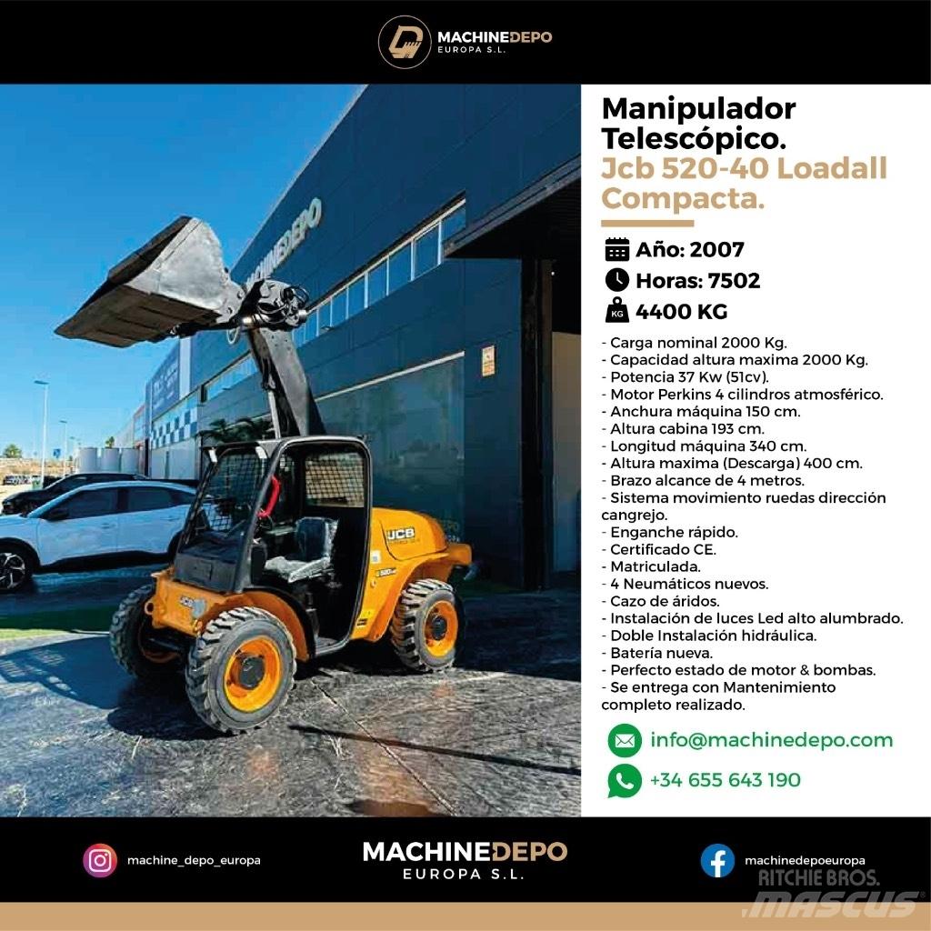 JCB 520-40 Tarimsal teleskopik yükleyiciler