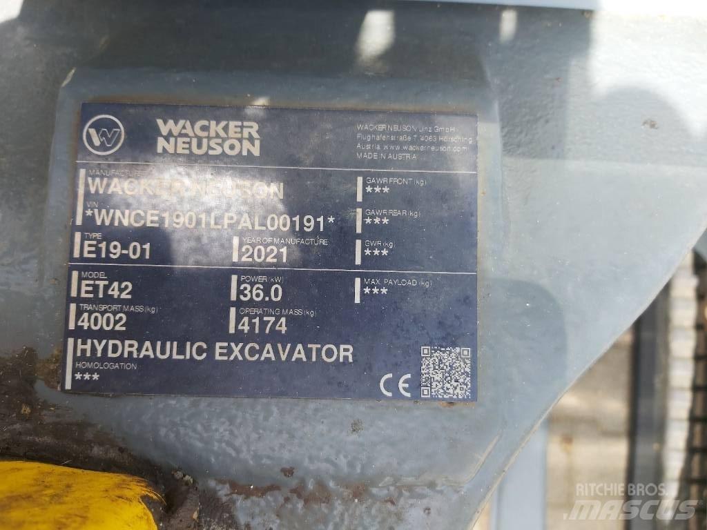 Wacker Neuson ET42 Paletli ekskavatörler
