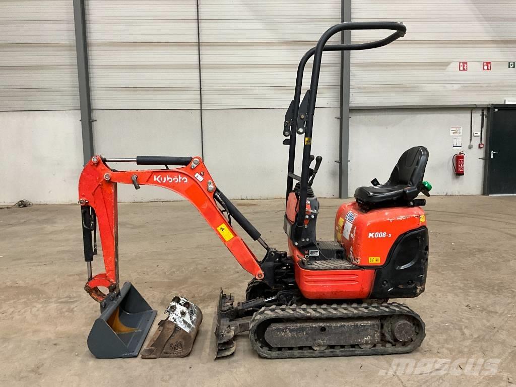 Kubota K 008-3 Mini ekskavatörler, 7 tona dek