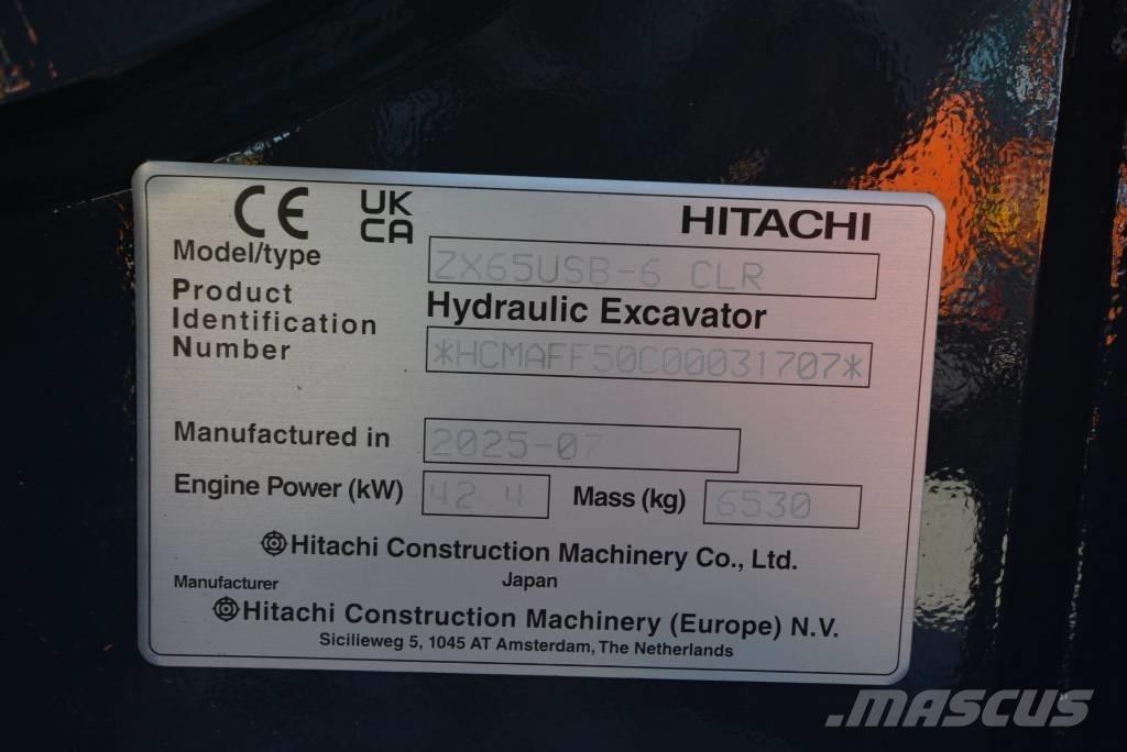 Hitachi ZX 65 USB-6 Mini ekskavatörler, 7 tona dek