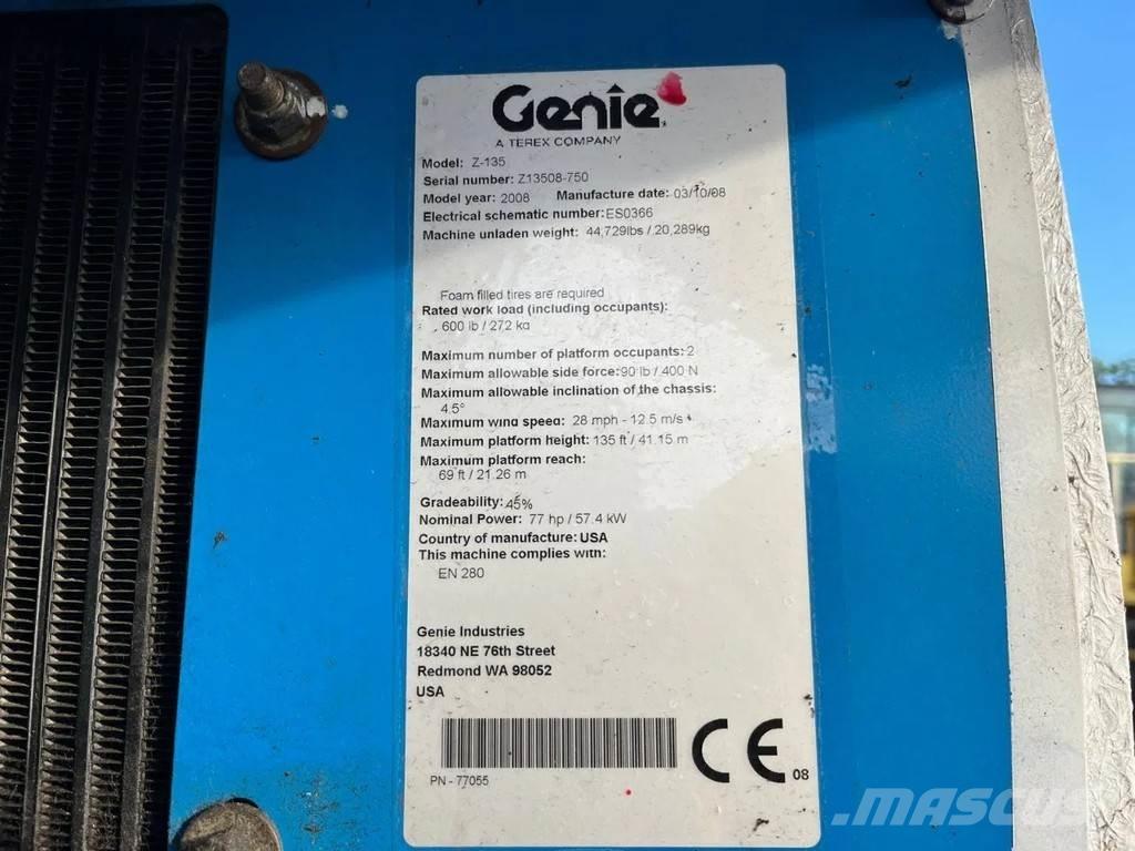 Genie Z-135 Körüklü personel platformları