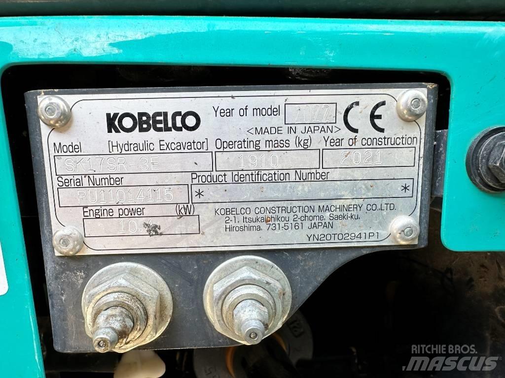 Kobelco SK17SR-3E Mini ekskavatörler, 7 tona dek