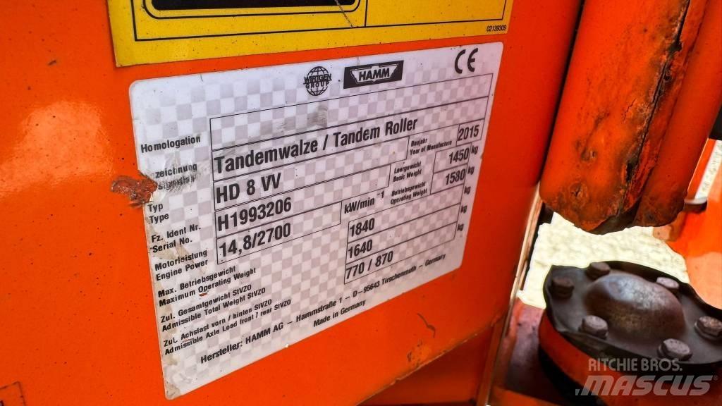 Hamm HD 8 VV Çift tamburlu silindirler