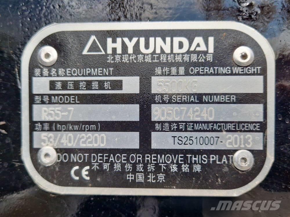 Hyundai R 155-7 Mini ekskavatörler, 7 tona dek