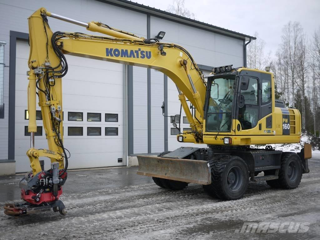 Komatsu PW 160-8 Lastik tekerli ekskavatörler