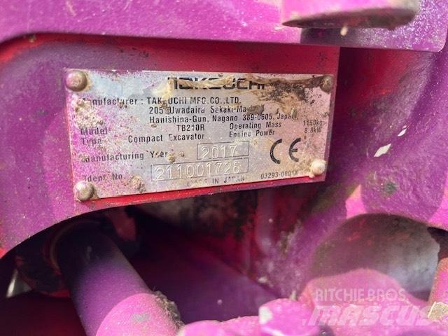 Takeuchi TB 210 Mini ekskavatörler, 7 tona dek