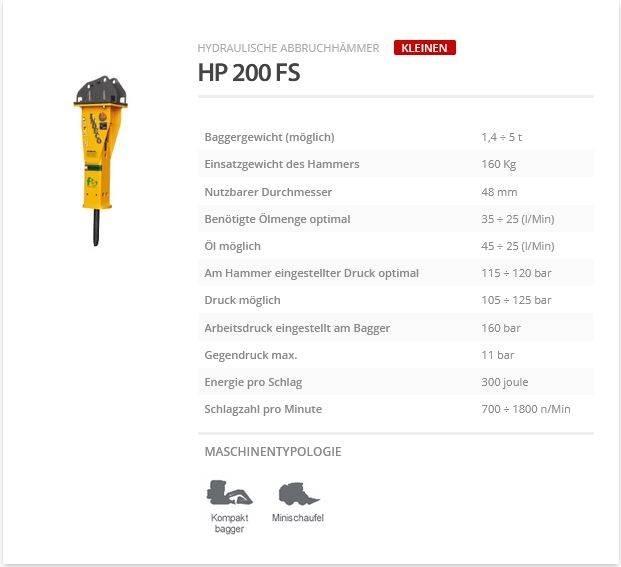 Indeco HP 200 FS Hidrolik kırıcılar