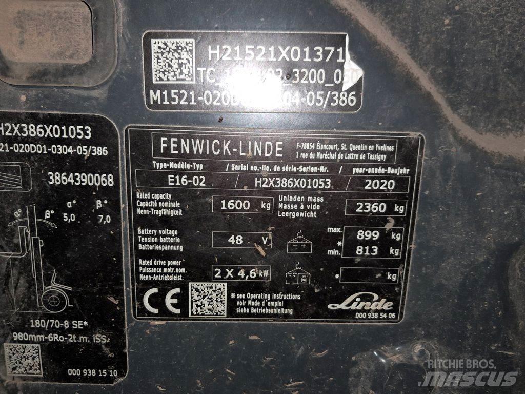 Linde E16-02 Elektrikli forkliftler