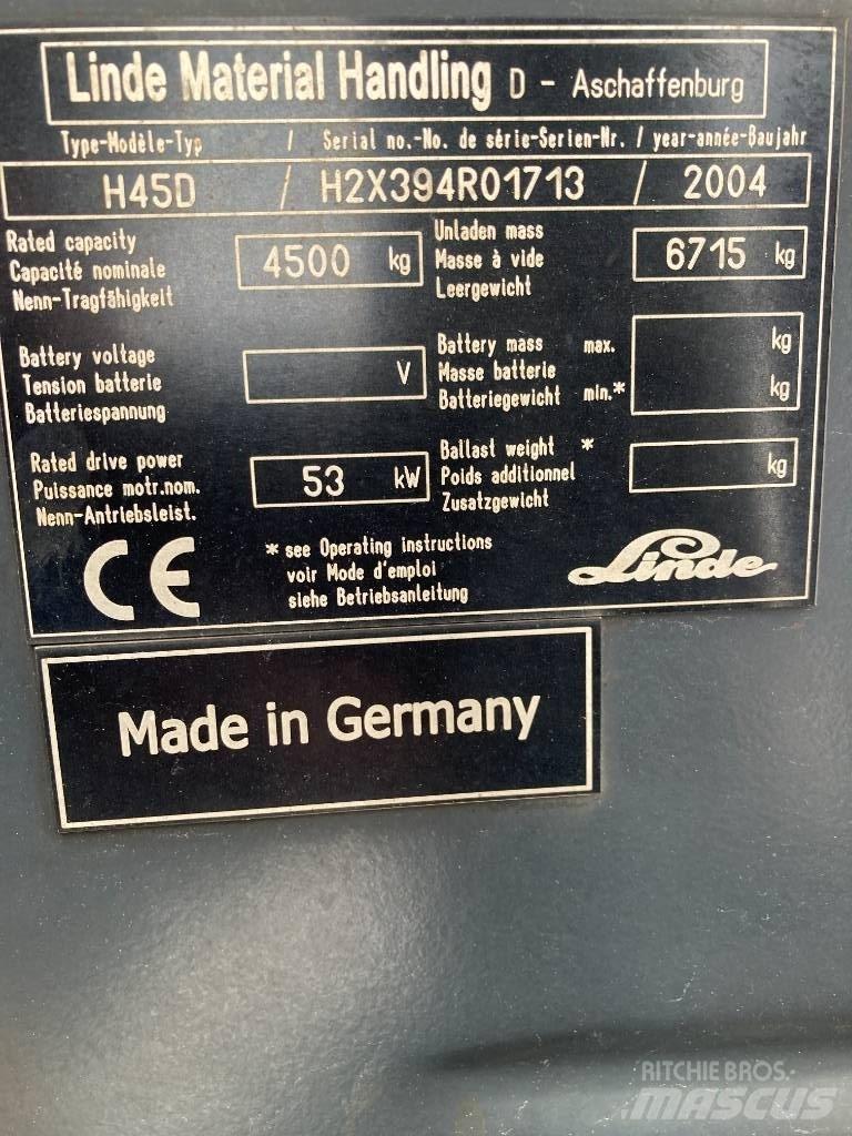 Linde H45D/394-01 Dizel forkliftler