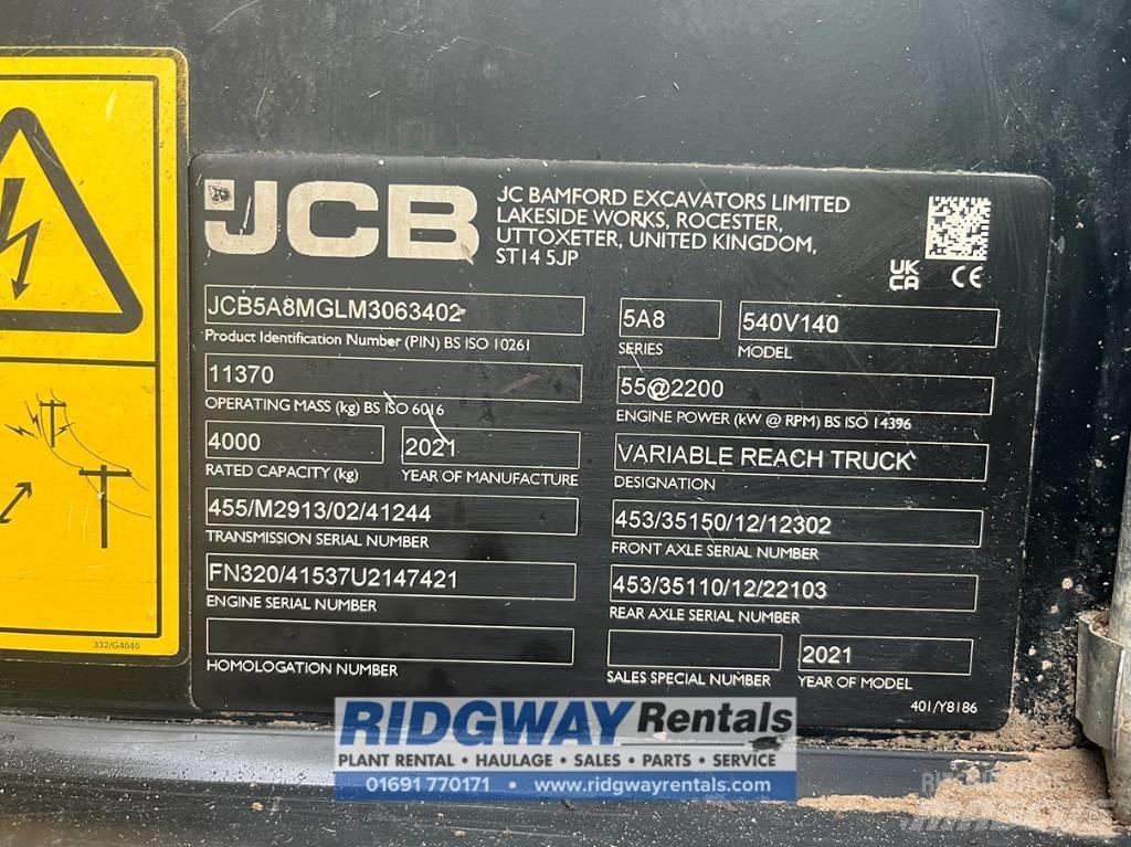 JCB 540-140 Teleskopik yükleyiciler