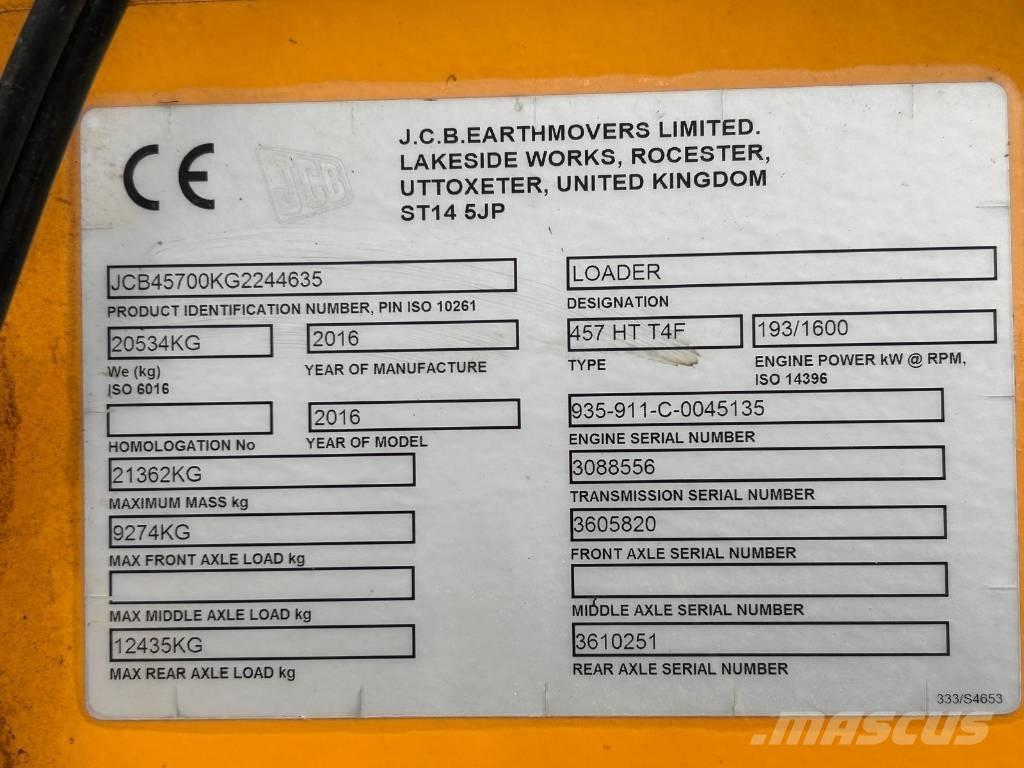 JCB 457 HT Tekerlekli yükleyiciler