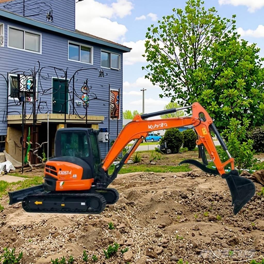 Kubota KX057-4 Mini ekskavatörler, 7 tona dek