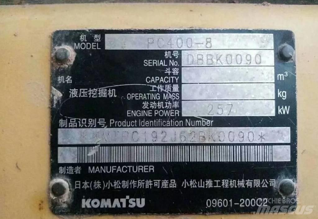 Komatsu PC400-8 Paletli ekskavatörler