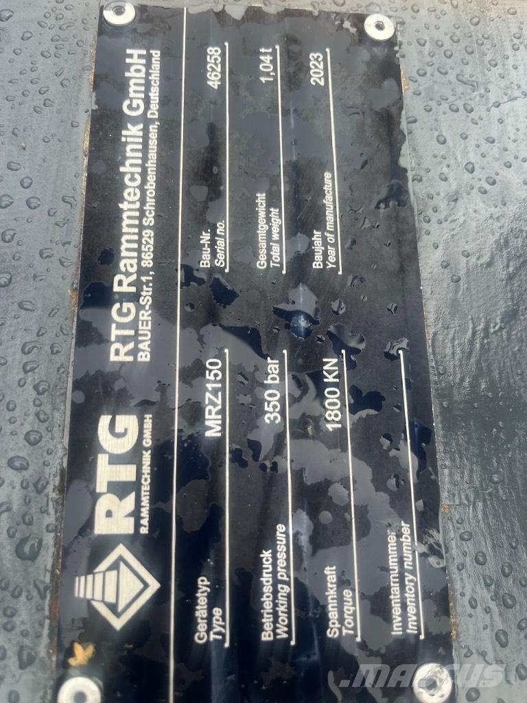 Bauer Vibro MR 145 V Fore kazık ve ankraj makina aksesuar ve yedek parçaları