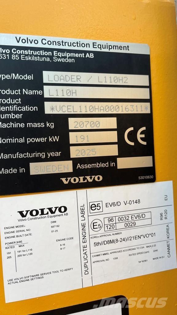 Volvo L110H Tekerlekli yükleyiciler