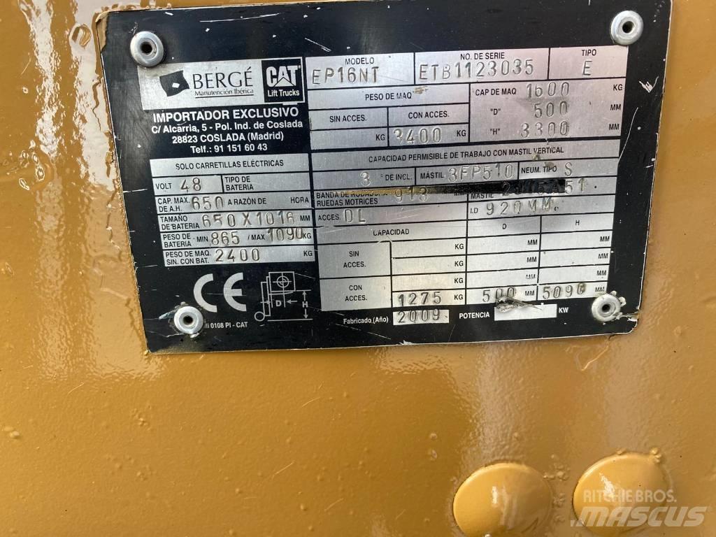 CAT EP 16 NT Elektrikli forkliftler