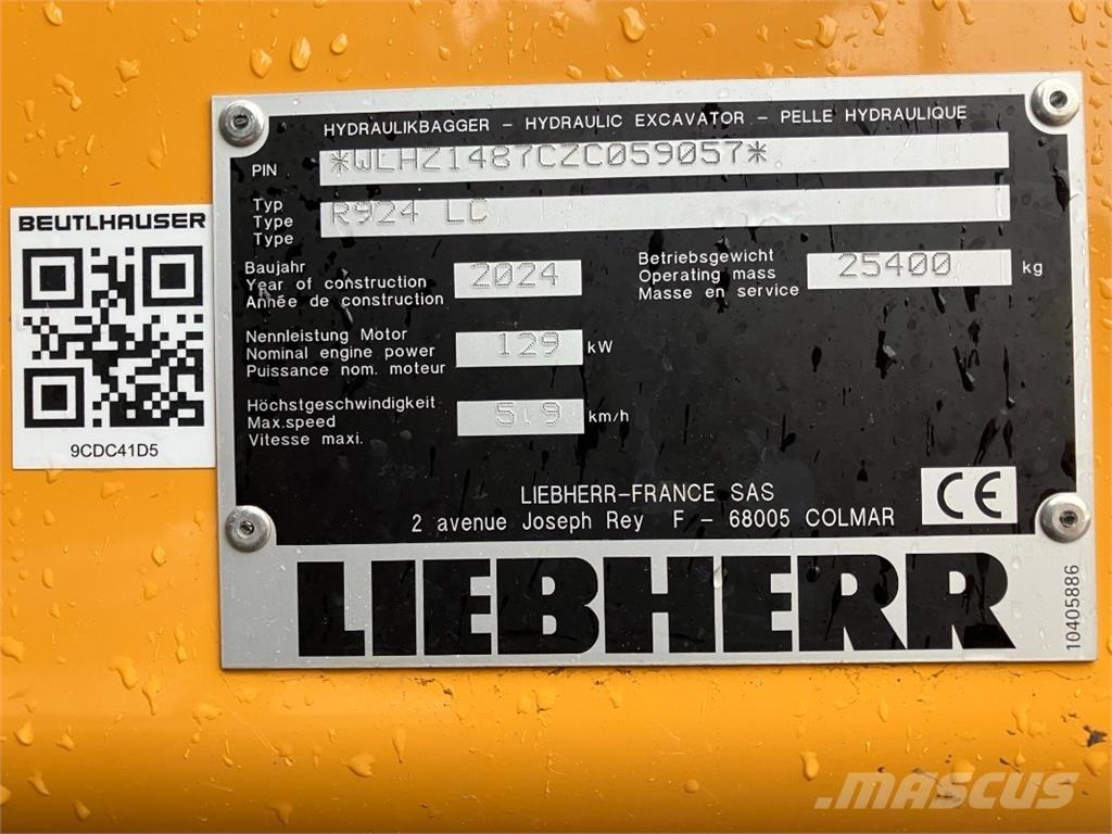 Liebherr R924 Paletli ekskavatörler