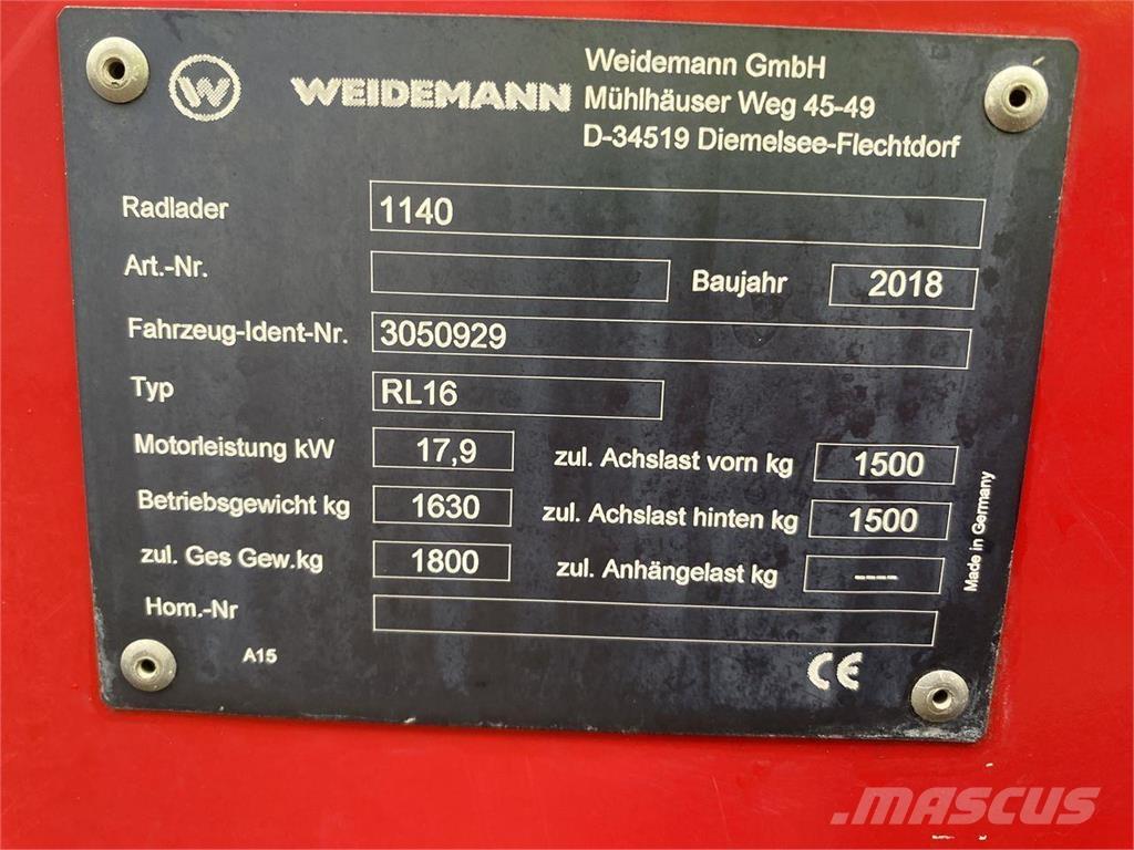 Weidemann 1140 Çok amaçlı yükleyiciler