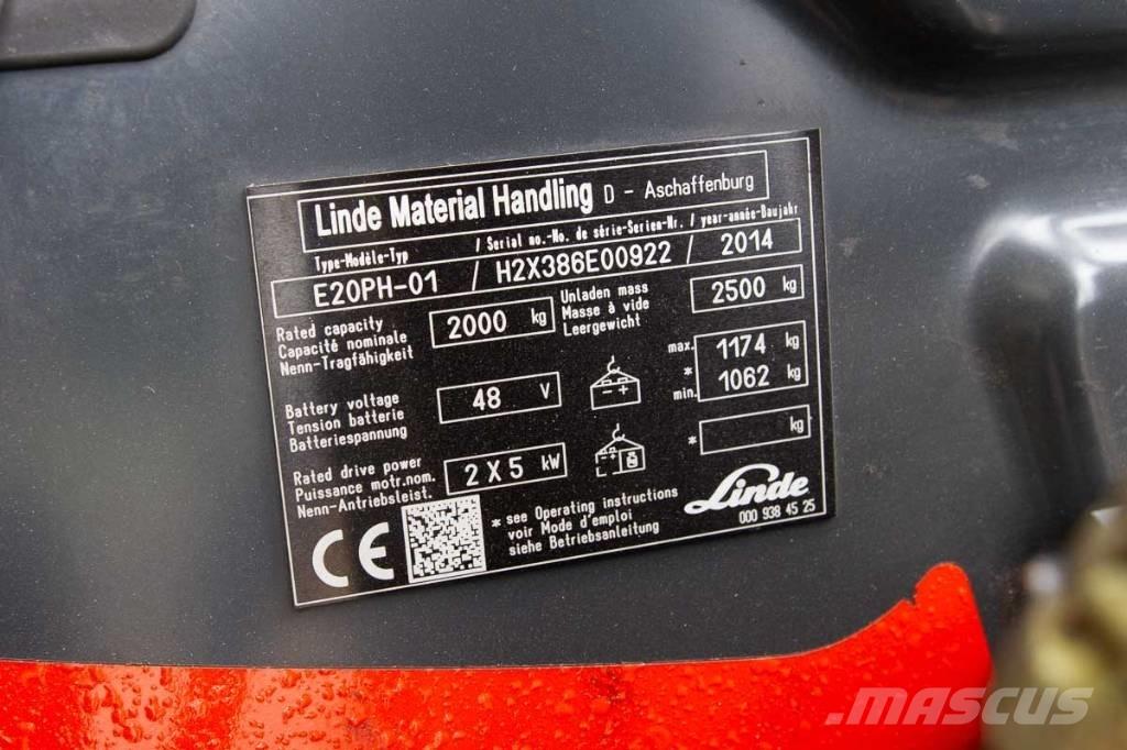 Linde E 20 Elektrikli forkliftler