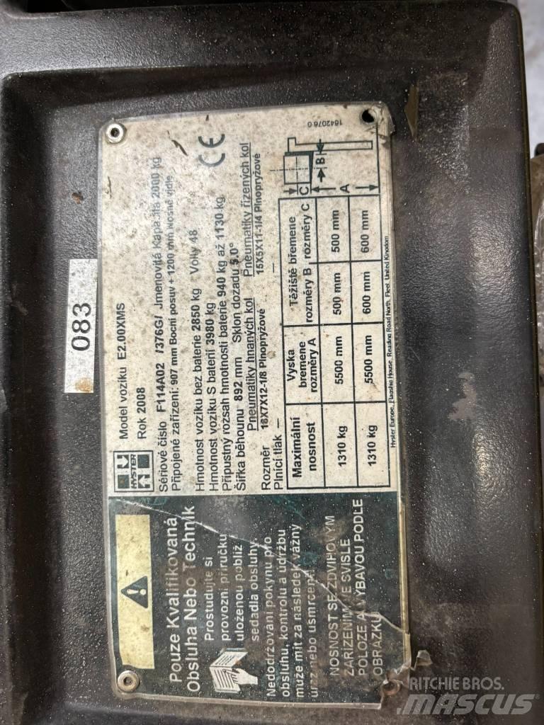 Hyster E2.00XMS Elektrikli forkliftler