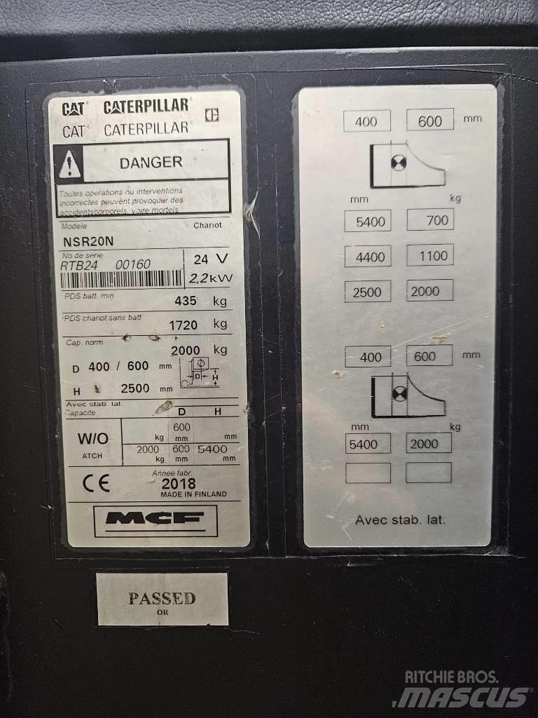 CAT NSR20N Akülü depo ekipmanları