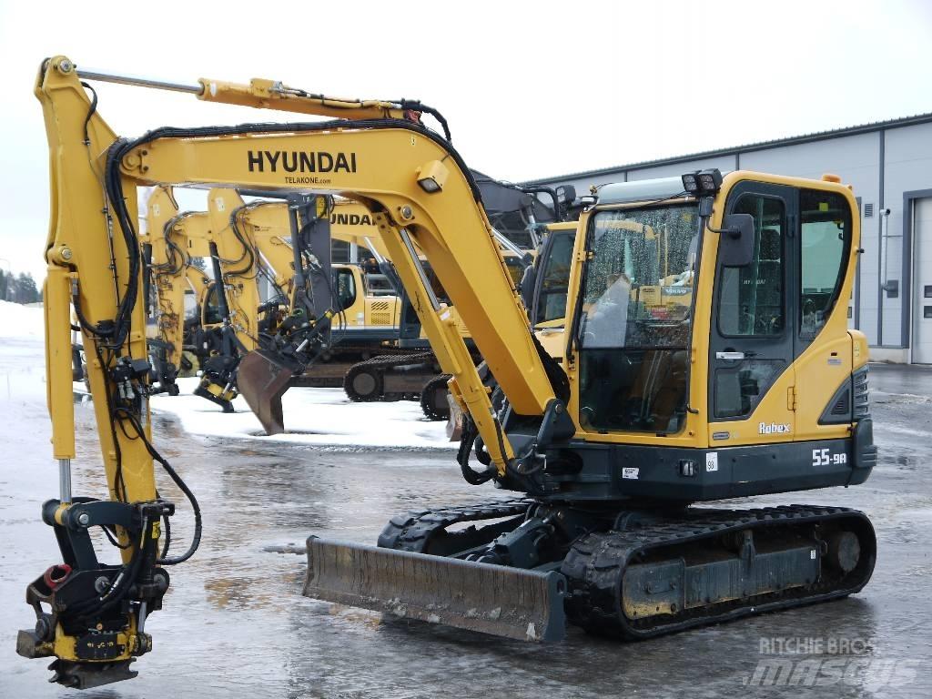 Hyundai R 55-9A Mini ekskavatörler, 7 tona dek