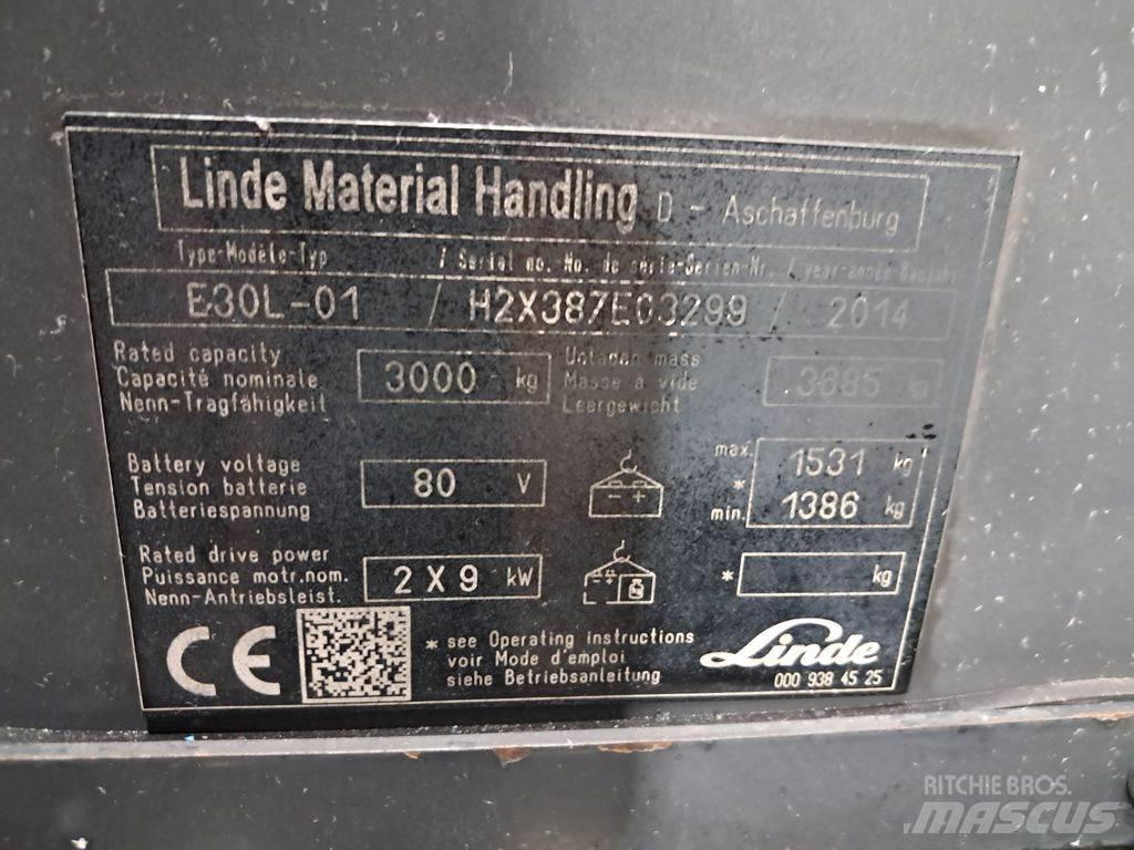 Linde E30L-01 Elektrikli forkliftler